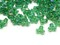 100 10mm Green Stackable Triangle Vintage Plastic Beads with Shiny Finish